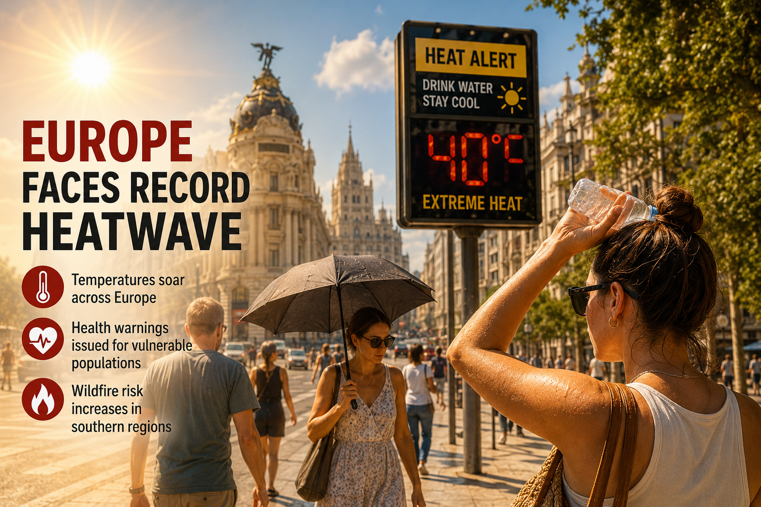 Europe Faces Record-Breaking Heatwave: Rising Temperatures Trigger Health and Climate Concerns