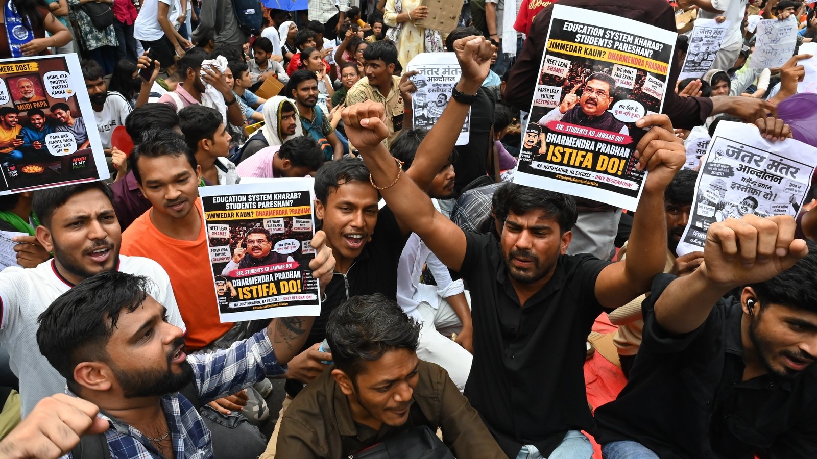 CJP protest update today: PM Modi's 1st reaction on paper leak protest, 'Those who try to harm...'; CJP hits back
