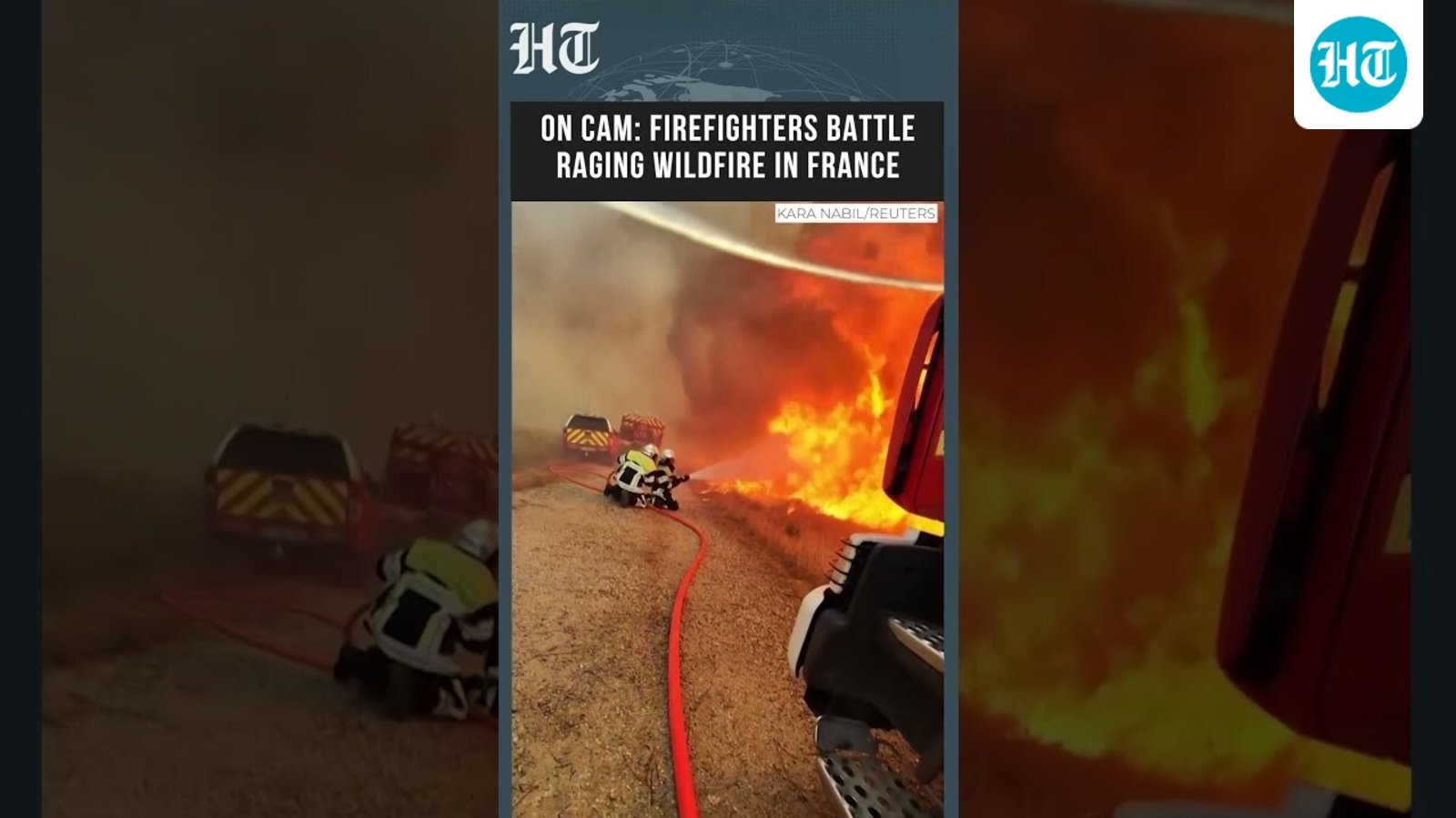 Dramatic Helmet Cam Shows French Crews Battling Massive Wildfires