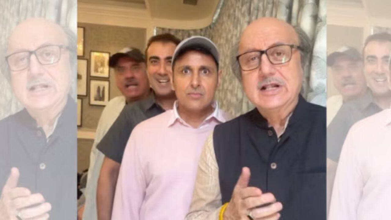 Anupam Kher joins viral 'Mere Mehboob' trend with 'Khosla Ka Ghosla 2' cast