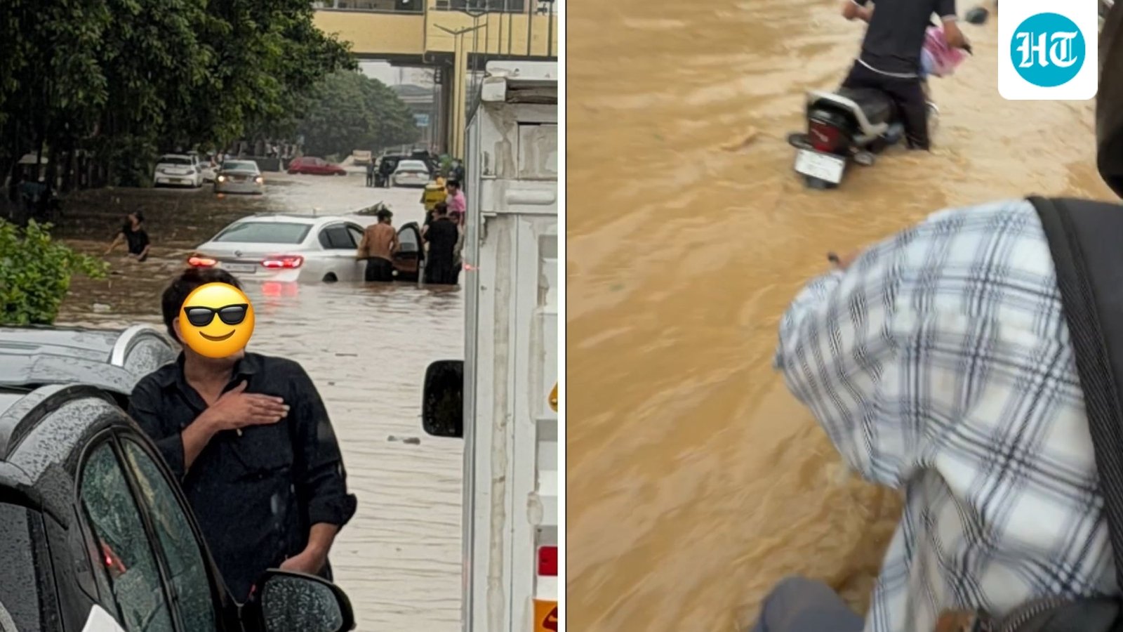 Man abandons car in Gurgaon rain, hitches bike ride to reach ‘ ₹300 crore DLF neighbourhood’